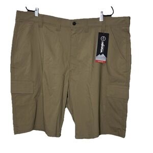Wrangler ATG Mens Khaki Tan Cargo Shorts All-Terrain Gear Sumner Hike Size 44